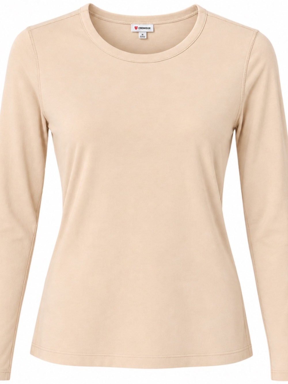 NWT Cremieux Classic Long Sleeve Crew Neck T-Shirt - Beige (Size )M